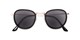 Folded of The Foley Reading Sunglasses in Black/Gold with Smoke