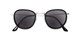 Folded of The Foley Reading Sunglasses in Black/Silver with Smoke