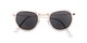 Folded of The Foley Reading Sunglasses in Clear/Gold with Smoke