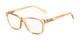 Angle of The Francis Computer Reader in Orange, Women's and Men's Retro Square Reading Glasses