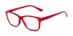 Angle of The Francis Computer Reader in Red, Women's and Men's Retro Square Reading Glasses