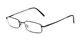 Angle of The Freeland in Matte Black, Women's and Men's Rectangle Reading Glasses