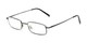 Angle of The Freeland in Glossy Grey, Women's and Men's Rectangle Reading Glasses