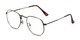 Angle of The Frenchie in Bronze, Women's and Men's Round Reading Glasses