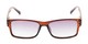 Front of The Fuller Reading Sunglasses in Glossy Brown with Smoke