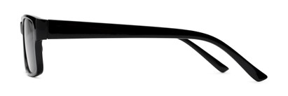 Side of The Fuller Reading Sunglasses in Glossy Black with Smoke