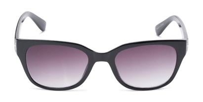 Front of The Gaines Reading Sunglasses in Black with Smoke