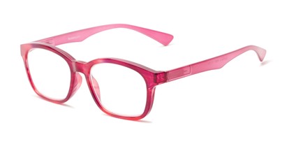 Angle of The Garland in Pink, Women's and Men's Retro Square Reading Glasses