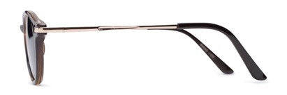 Side of The Geller Reading Sunglasses in Brown/Gold with Smoke