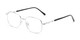 Angle of The Georgetown in Silver, Women's and Men's Square Reading Glasses