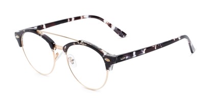 Angle of The Gillespie in Black Tortoise, Women's Browline Reading Glasses