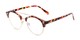 Angle of The Gillespie in Red Tortoise, Women's Browline Reading Glasses