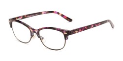 Angle of The Gillian - Foster Grant for Readers.com in Purple Tortoise, Women's and Men's  