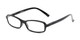 Angle of The Gleela in Black, Women's and Men's Rectangle Reading Glasses