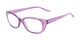 Angle of The Glitzy in Light Purple, Women's Cat Eye Reading Glasses