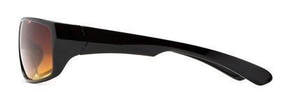 Side of The Gordon High Density Bifocal Driving Reader in Black with Amber
