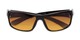 Folded of The Gordon High Density Bifocal Driving Reader in Black with Amber