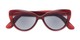 Folded of The Greer Reading Sunglasses in Dark Matte Red