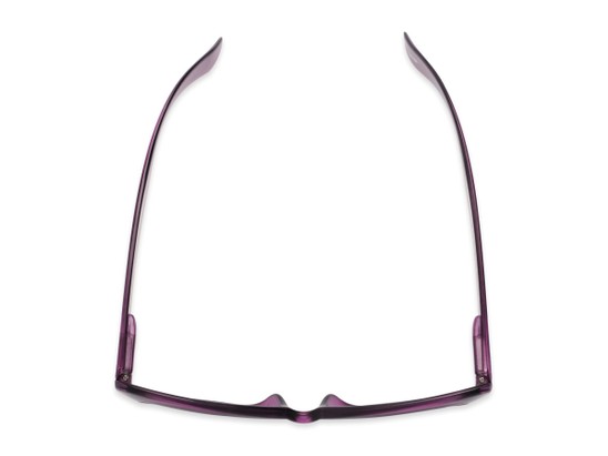 Overhead of The Greer Reading Sunglasses in Matte Purple