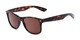 Angle of The Guthrie Reading Sunglasses in Tortoise with Amber, Women's and Men's Retro Square Reading Glasses