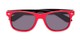 Folded of The Guthrie Reading Sunglasses in Red/Black with Smoke