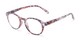 Angle of The Gwendolyn Bifocal in Matte Floral, Women's Round Reading Glasses