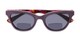 Folded of The Hale Bifocal Reading Sunglasses in Purple/Pink Tortoise with Smoke