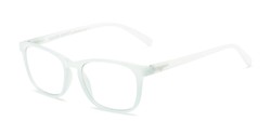 Angle of The Hannah - Foster Grant for Readers.com in Powder Blue, Women's Square Reading Glasses