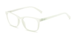 Angle of The Hannah - Foster Grant for Readers.com in Mint Green, Women's Square Reading Glasses