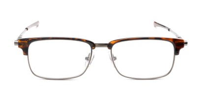 Front of The Hanover Flat Folding Reader in Tortoise/Grey