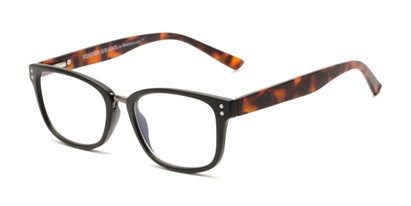 Angle of The Harvey - Foster Grant for Readers.com in Black/Brown Tortoise, Women's and Men's  