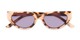 Folded of The Hattie Reading Sunglasses in Tan Tortoise with Smoke