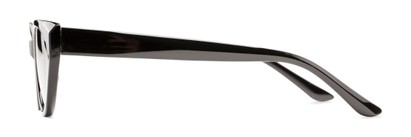 Side of The Hattie Reading Sunglasses in Black with Smoke