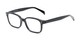 Angle of The Hawkins Multifocal Reader in Black, Women's and Men's Rectangle Reading Glasses
