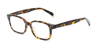 Angle of The Hawkins Multifocal Reader in Tortoise, Women's and Men's Rectangle Reading Glasses