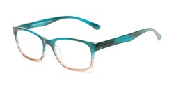 Angle of The Heather - Foster Grant for Readers.com in Teal Blue Fade, Women's Cat Eye Reading Glasses
