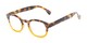 Angle of The Hemp in Tortoise/Yellow Fade, Women's Round Reading Glasses