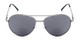 Front of The Hendrix Bifocal Reading Sunglasses in Silver with Smoke