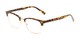 Angle of The Henrik in Glossy Tortoise/Gold, Women's and Men's Browline Reading Glasses
