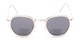 Front of The Hitch Bifocal Reading Sunglasses in Clear/Gold with Smoke
