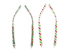 Angle of The Classic Holiday 2-Set Convertible Temple Add-On Pack in Holiday Stripe Print / Dancing Santa Print, Women's and Men's  Hard Cases