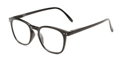 Angle of The Homer in Black, Women's and Men's Square Reading Glasses