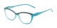 Angle of The Honor Bifocal in Matte Blue/Grey, Women's Cat Eye Reading Glasses