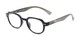 Angle of The Hoosier in Black, Women's and Men's Round Reading Glasses