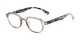 Angle of The Hoosier in Clear Grey/Tortoise, Women's and Men's Round Reading Glasses