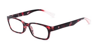 Angle of The Hope in Red Tortoise, Women's Rectangle Reading Glasses