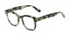 Angle of The Hopper in Green/Brown Tortoise, Women's and Men's Retro Square Reading Glasses
