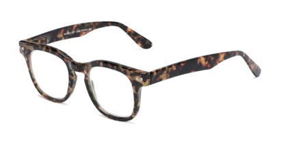 Angle of The Hopper in Brown Tortoise, Women's and Men's Retro Square Reading Glasses