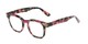 Angle of The Hopper in Pink/Brown Tortoise, Women's and Men's Retro Square Reading Glasses