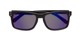 Folded of The Ingle Reading Sunglasses in Black with Blue/Grey Mirror